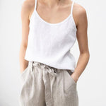 Spaghetti Strap Linen Blend Top