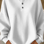 Livia | Waffle Knit Henley Top