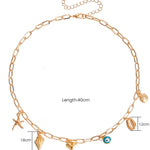 Spiral Shell Seastar Necklace