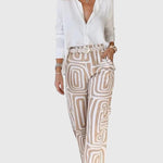 Sol | Chic Pants Set with Complimentary Blouse & Belt