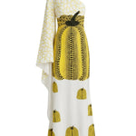 Long Sleeves Loose Asymmetric Printed One-Shoulder Maxi Dresses