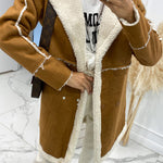 Fashionable Lamb Wool Patchwork Casual Jacket