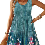 Womens Summer Sundress Boho Floral Casual Tank Dresses