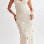 Flowers for Every Occasion Crochet Back Lace-up Maxi Dress