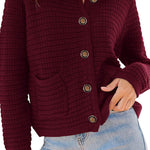 Retro long-sleeved round neck knitted new cardigan