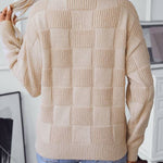 Loose crew neck sweater top