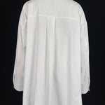 A-Line High-Low Buttoned Pockets Printed Split-Side Stand Collar Blouses&Shirts Tops