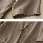 All-match casual button-down cotton linen jacket