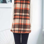 Margovil Pockets Plaid Jacket Vest