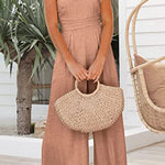 Margovil One Shoulder Sleeveless Wide Leg Jumpsuit