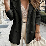 Margovil Fashion Lapel Buttons Cardigans with Pockets