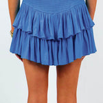 Margovil Casual Elastic Waist Ruffle Swing Skirts