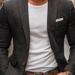 Men's Casual Linen Notch Lapel Single-breasted Slim-fit Blazer