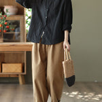 Women Artsy Spring Embroidery Lace 100%Cotton Shirt