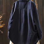 Women Spring Artsy Lace Spliced 100%Cotton Shirt
