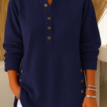 Women's Solid Color Crew Neck Long Sleeve Casual Loose Knit Pullover