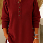 Women's Solid Color Crew Neck Long Sleeve Casual Loose Knit Pullover
