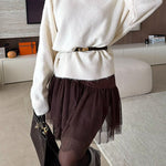 Asymmetrical One Shoulder Long Sleeves Casual Sweater