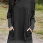 Margovil Splice Pockets Casual Sweatershirt Dress