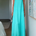 Spaghetti Strap Flowy Maxi Vacation Dress