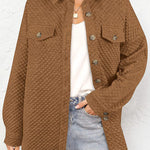 Lugogne Relaxed Lapel Oversized Long Sleeve Shirt