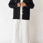Lugogne Relaxed Lapel Oversized Long Sleeve Shirt