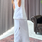 Stylish and Elegant Cotton and Linen Two-piece Set