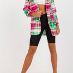 Casual Blazer For Women Color Plaid Long Sleeve Open Front Work Office Suit Jacket With Pocket