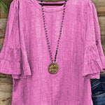 Women's Solid Color Cotton Shirt