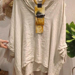 Women's Casual Cotton and Linen V-neck Shirt