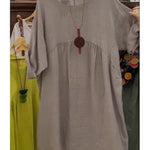 Women's Pocket Cotton and Linen Dress