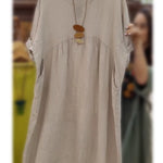 Women's Pocket Cotton and Linen Dress