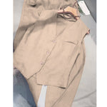 Women's Cotton And Linen Casual Vest and Pants Set