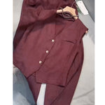 Women's Cotton And Linen Casual Vest and Pants Set