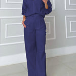 Women's Cotton And Linen Shirt and Pants Set
