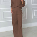 Women's Cotton And Linen Shirt and Pants Set