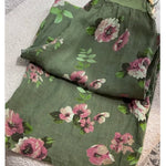 Women's Floral Print Casual Cotton and Linen Pants