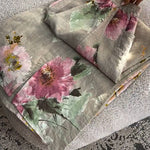 Women's Vintage Floral Print Casual Cotton and Linen Pants