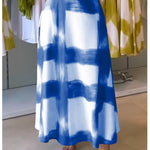 Women's Brushstroke Print Cotton and Linen Skirt