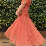 🔥Limited time promotion Women's Elegant Mesh Boutonniere Dress