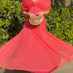 🔥Limited time promotion Women's Elegant Mesh Boutonniere Dress