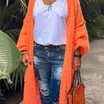 Margovil Open Front Love and Peace Pattern Long Sweater Cardigan(in 5 Colors)