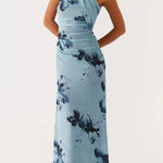 Margovil Strapless Tube Floral Print Bodycon Maxi Dress