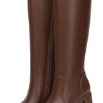 Margovil Square Toe Chunky Block Side Zipper High Boots