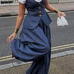 Harem Pants Loose Pleated Solid Color Jean Pants Bottoms
