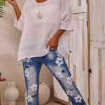 Women's Cotton And Linen Casual Loose Tops