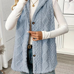 Rhea ��� Hooded Knit Button Vest