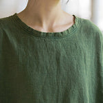 Half Sleeves High-low Fringed Solid Color Split-Joint Split-side Round-neck Midi Dresses