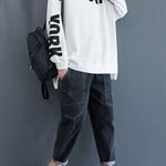 Stylish Letter Print Round-Neck Sweatshirt