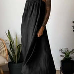 Casual loose suspender dress